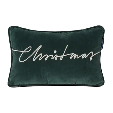 Christmas Cotton Velvet cushion 30x50 cm - Green - Lexington