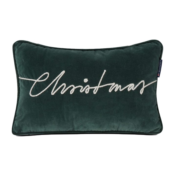 Christmas Cotton Velvet cushion 30x50 cm, Green Lexington