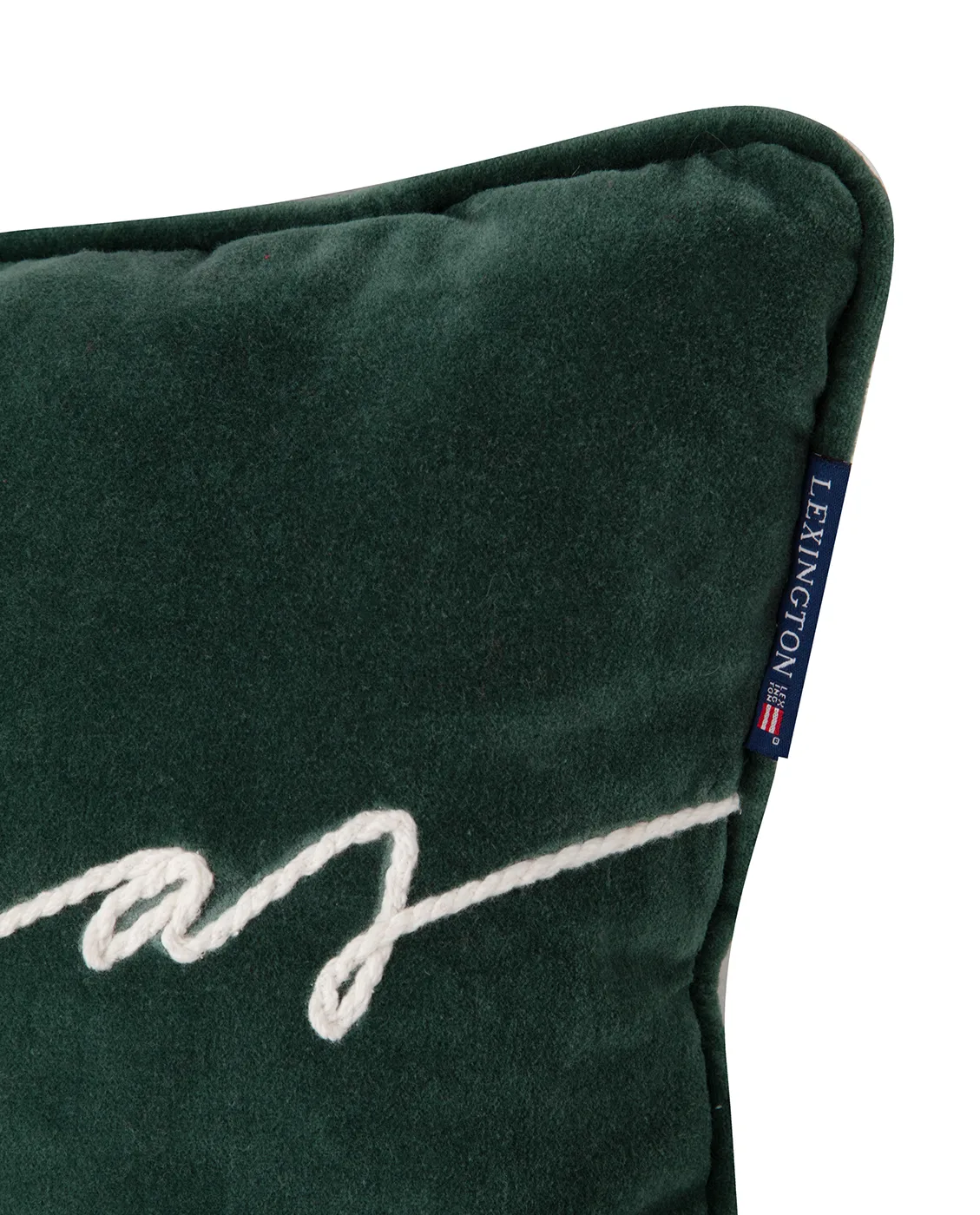 Christmas Cotton Velvet cushion 30x50 cm, Green Lexington