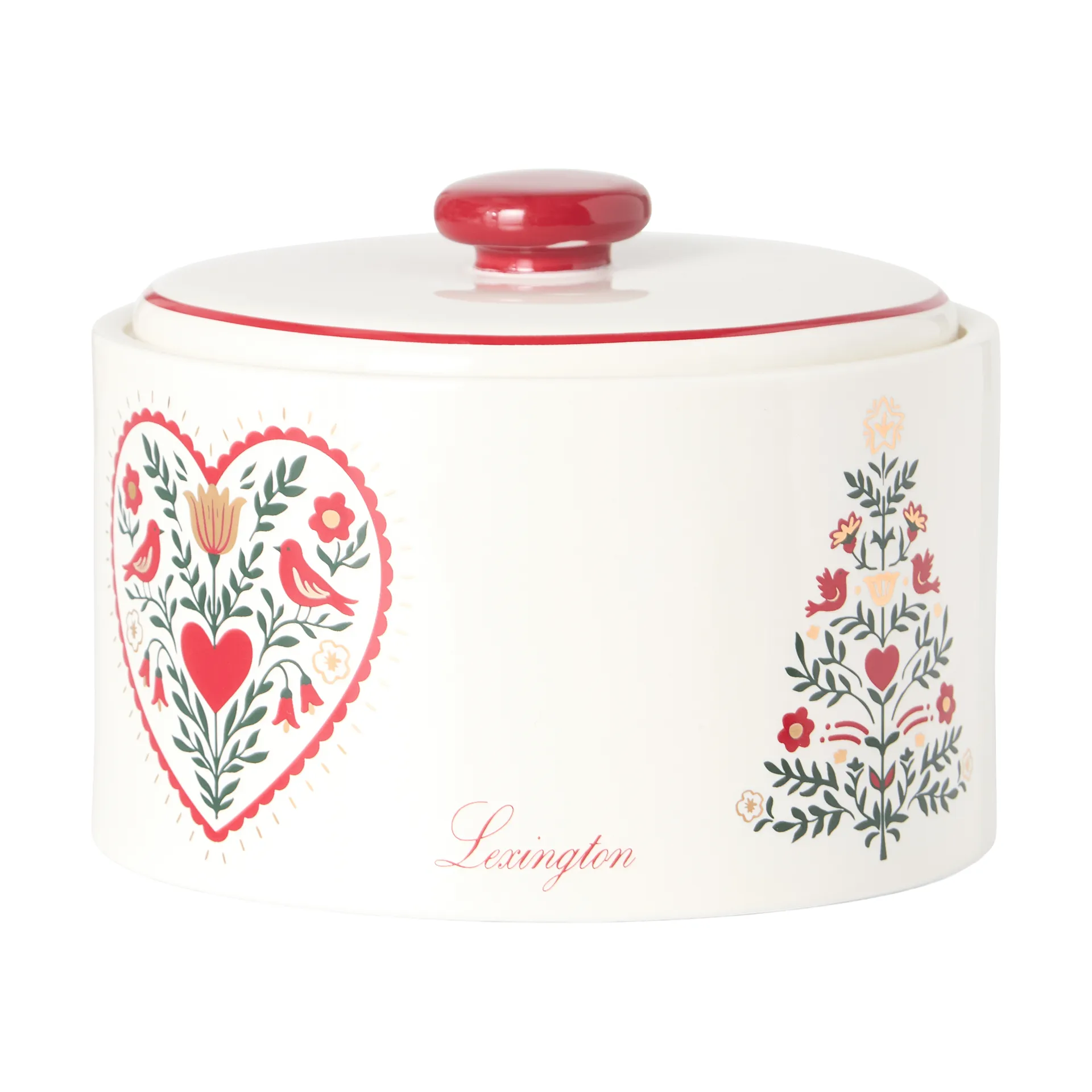 Christmas Tree biscuit tin, Multi, 13.5x10 cm Lexington