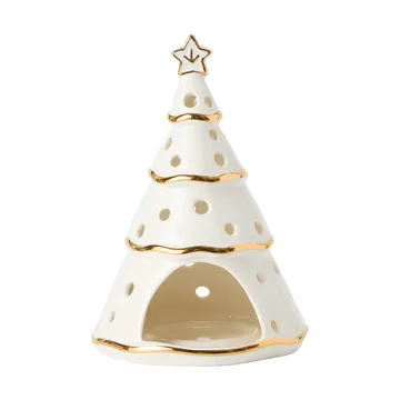 Christmas Tree tealight holder - White-gold, 16.5 cm - Lexington