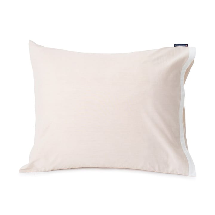 Contrast Cotton Chambray pillowcase 50x60 cm - beige-white - Lexington