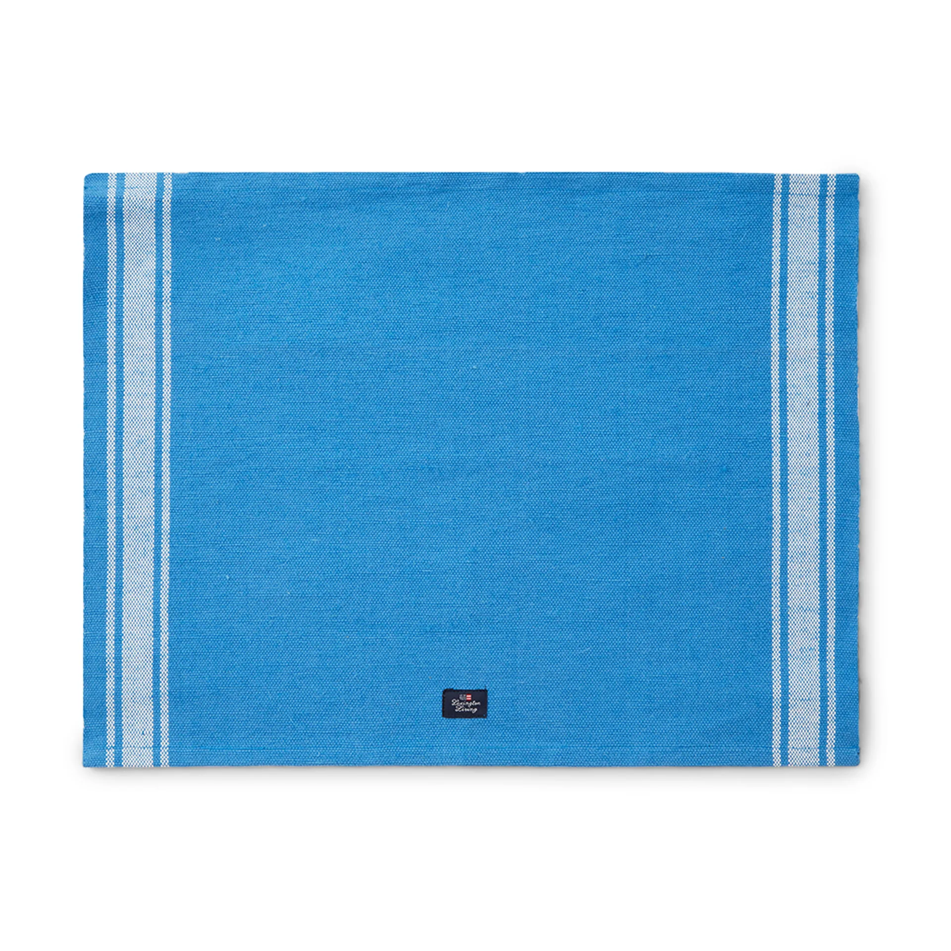 Cotton Jute Placemat with Side Stripes 40x50 cm, Blue-white Lexington
