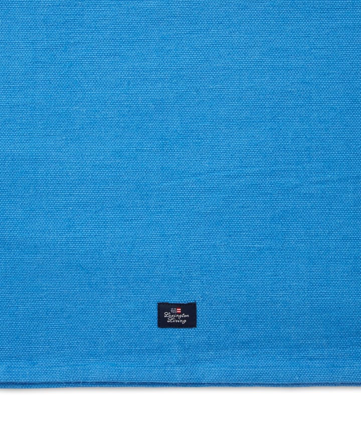Cotton Jute Runner with Side Stripes 50x250 cm - Blue-white - Lexington