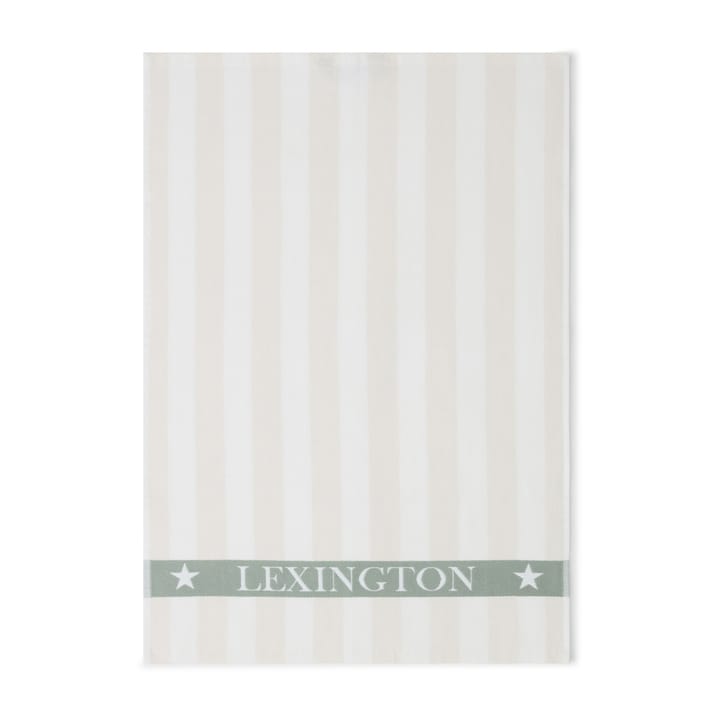 Cotton Terry Logo kitchen towel 50x70 cm, Light beige-white-green Lexington