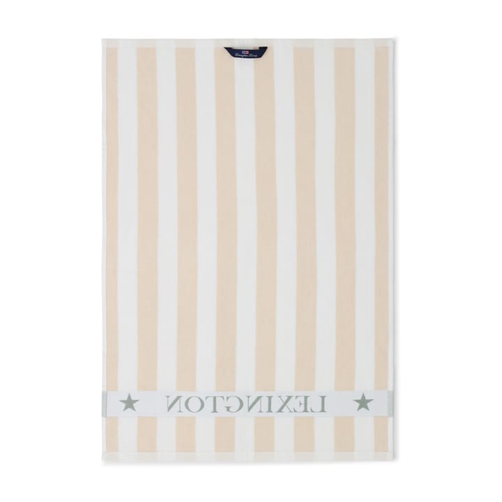 Cotton Terry Logo kitchen towel 50x70 cm, Light beige-white-green Lexington