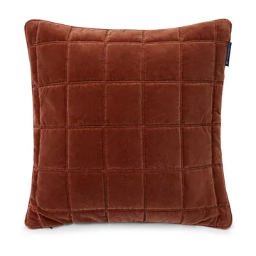 Cotton Velvet quilted pillowcase 50x50 cm - Rustic brown - Lexington