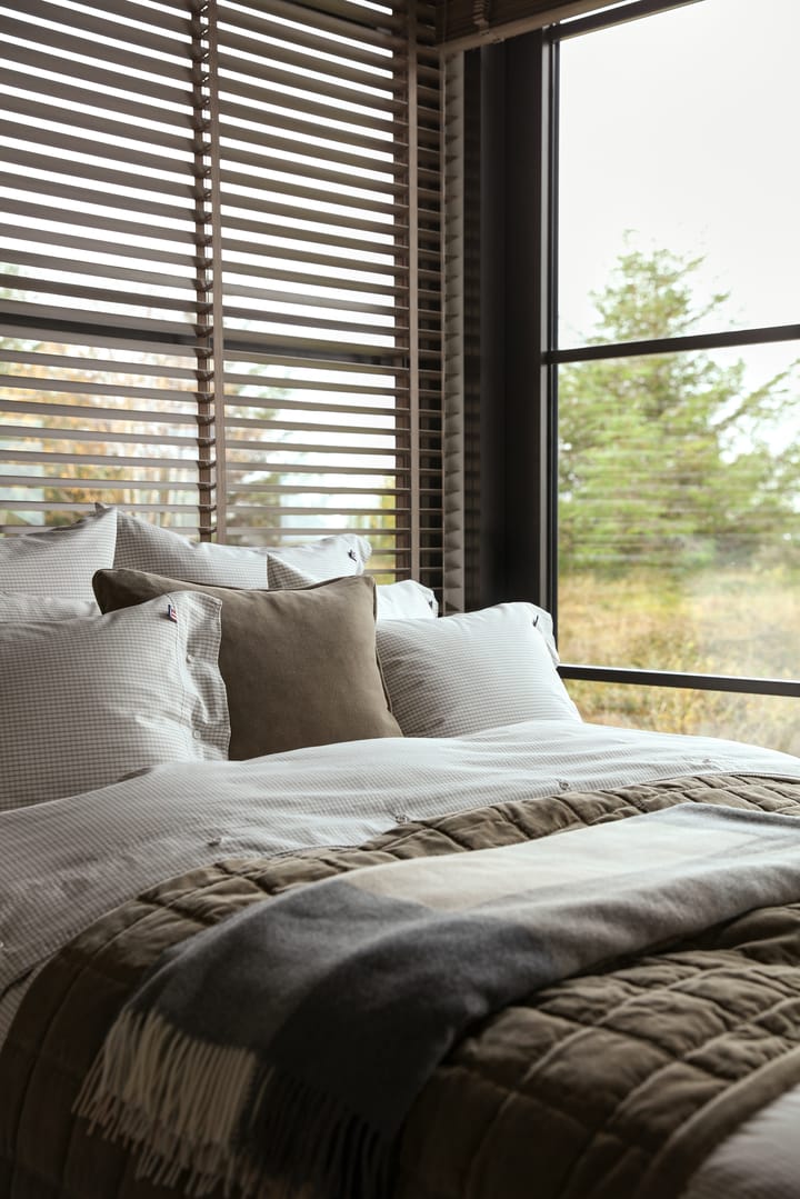 Cotton Velvet quilted throw 160x240 cm, Walnut Lexington