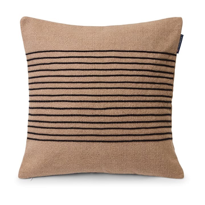 Deco Striped Cotton Canvase pillowcase 50x50 cm - Beige-Grey - Lexington