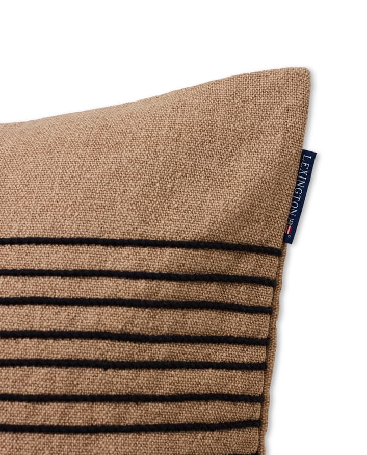 Deco Striped Cotton Canvase pillowcase 50x50 cm, Beige-Grey Lexington