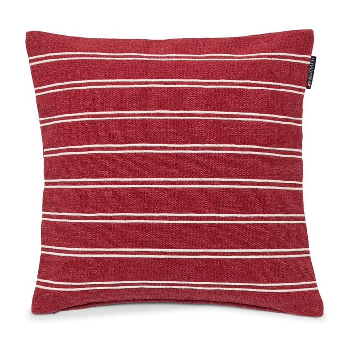 Deco Striped Cotton Canvase pillowcase 50x50 cm - Red-white - Lexington