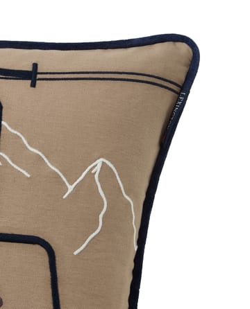 Dog lift eco. cotton twill cushion cover 50x50 cm - Beige-white - Lexington