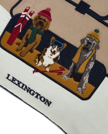 Dog lift eco. cotton twill cushion cover 50x50 cm - Beige-white - Lexington