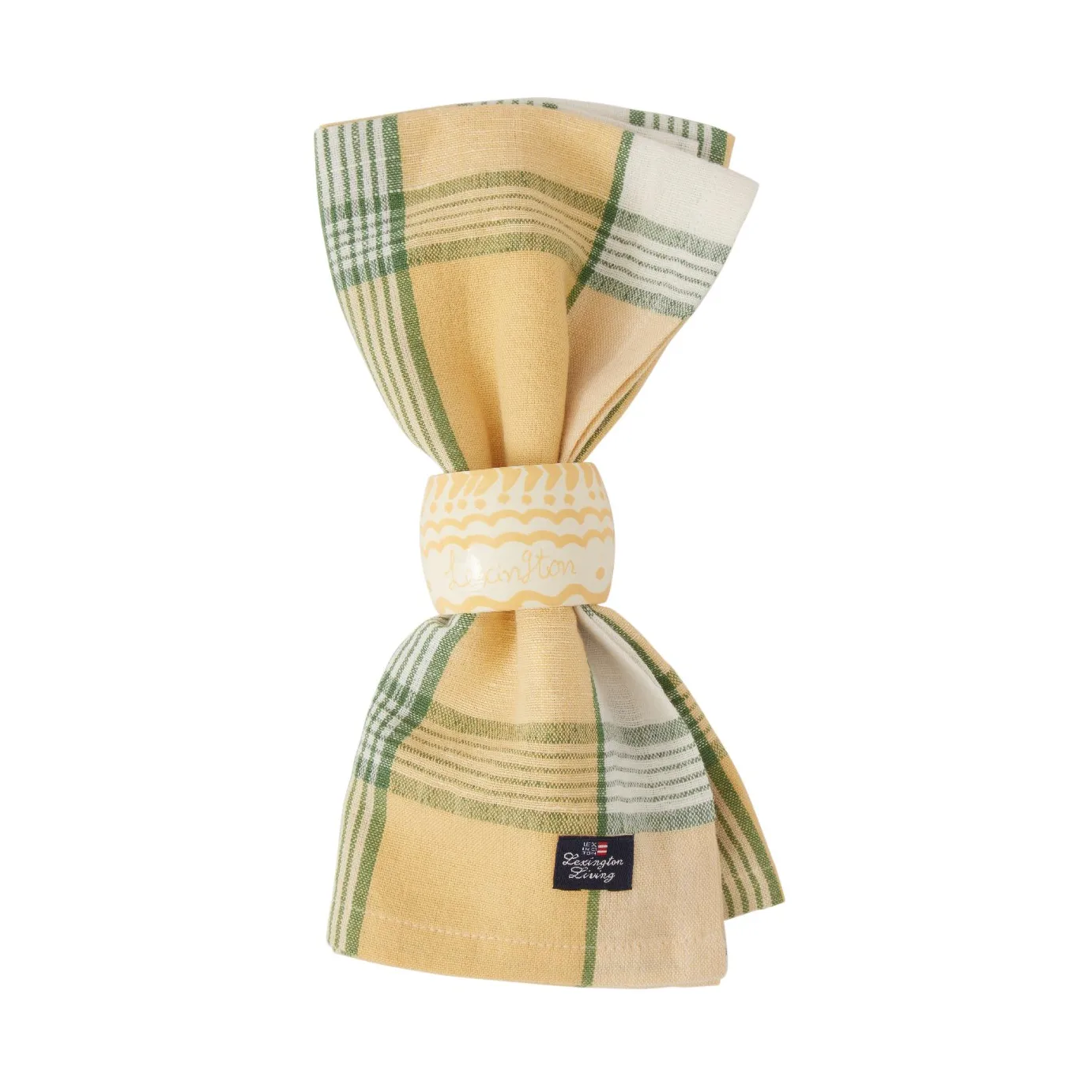 Easter Linen/Cotton fabric napkin 50x50 cm, Yellow-green Lexington