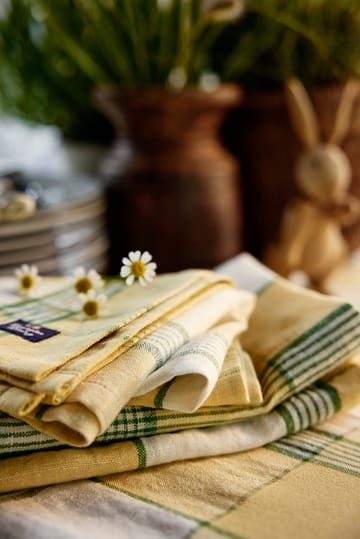 Easter Linen/Cotton kitchen towel 50x70 cm - Yellow-green - Lexington
