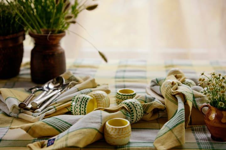 Easter Linen/Cotton tablecloth 150x250 cm, Yellow-green Lexington
