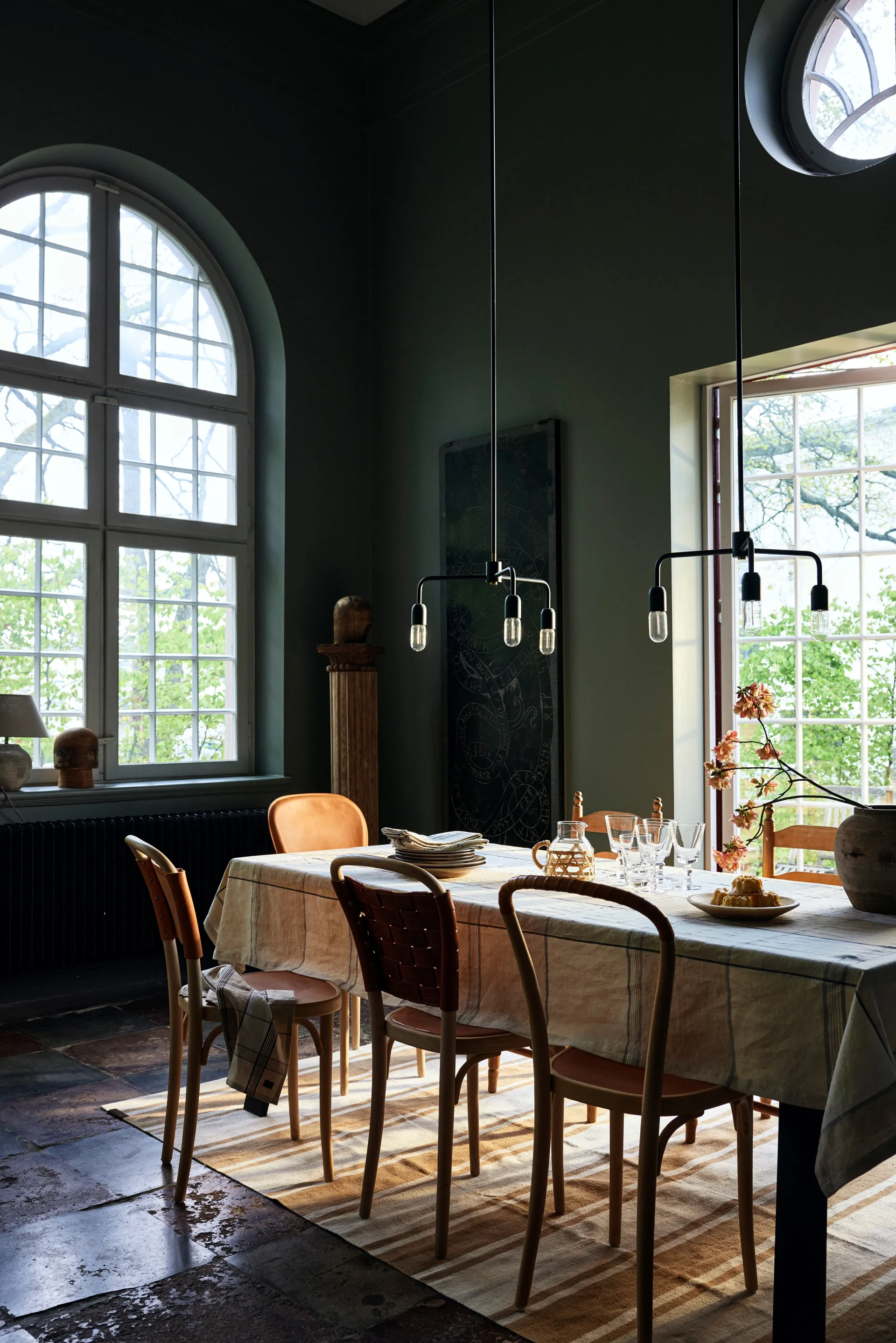 Easter Linen/Cotton tablecloth 150x250 cm, Yellow-green Lexington