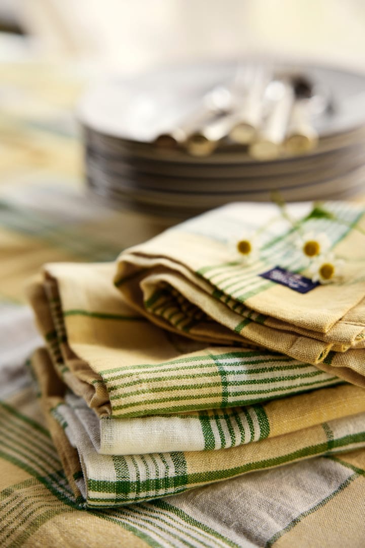Easter Linen/Cotton tablecloth 150x250 cm, Yellow-green Lexington