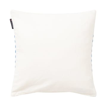 Embroidery Striped Linen/Cotton cushion cover 50x50 cm - Off White-blue - Lexington