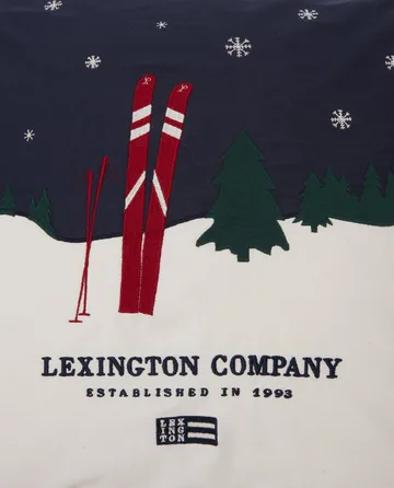 Evening Skis Org Cotton Twill pillowcase 50x50 cm - Dark blue-white multi - Lexington