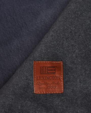 Faux Fur Recycled Polyester throw 140x200 cm - Dark gray - Lexington