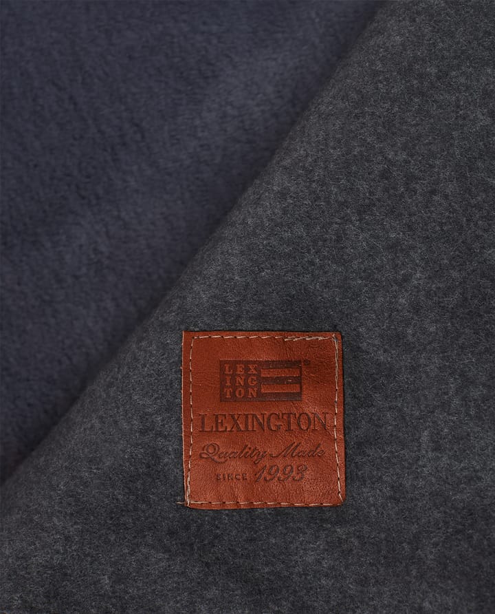 Faux Fur Recycled Polyester throw 140x200 cm - Dark gray - Lexington