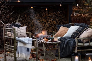 Faux Fur Recycled Polyester throw 140x200 cm - Dark gray - Lexington