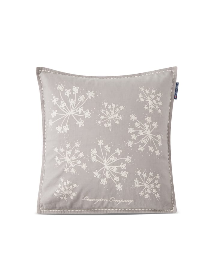 Flower pillowcase Embroidered 50x50 cm - Gray-white - Lexington