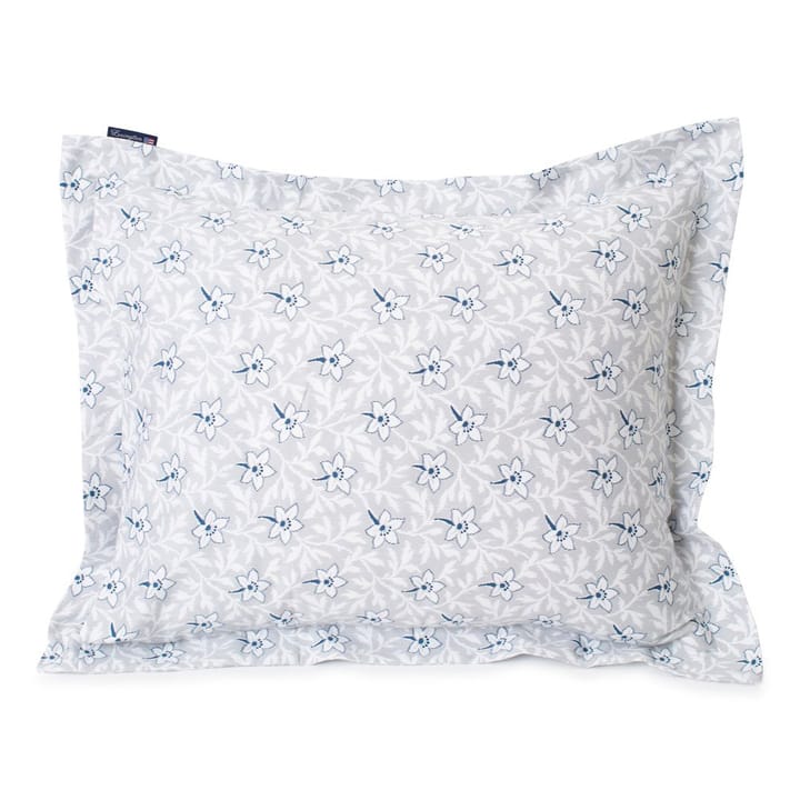 Flower Print Cotton Sateen pillowcase 50x60 cm - grey-blue - Lexington