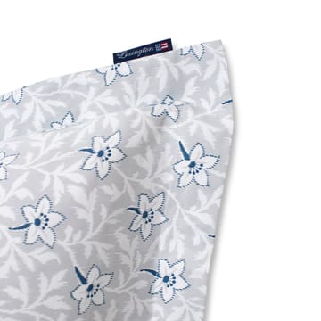 Flower Print Cotton Sateen pillowcase 65x65 cm - grey-blue - Lexington