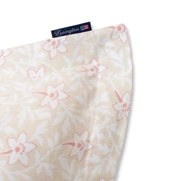 Flower Print Cotton Sateen pillowcase 65x65 cm - light beige-white - Lexington