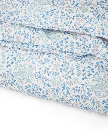 Flower Printed Cotton Sateen bed sheet 150x210 cm - Blue - Lexington