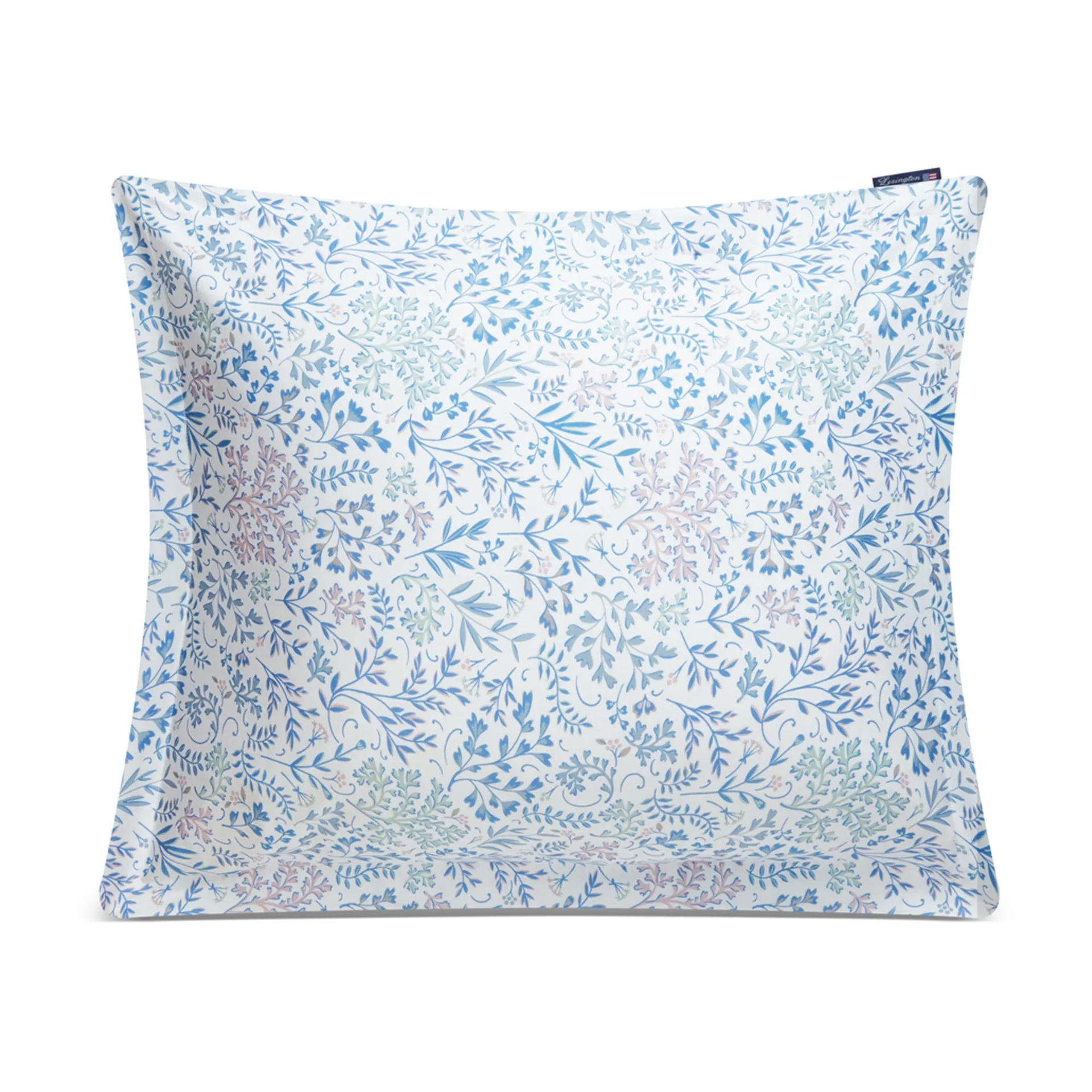 Flower Printed Cotton Sateen pillowcase 50x60 cm, Blue Lexington