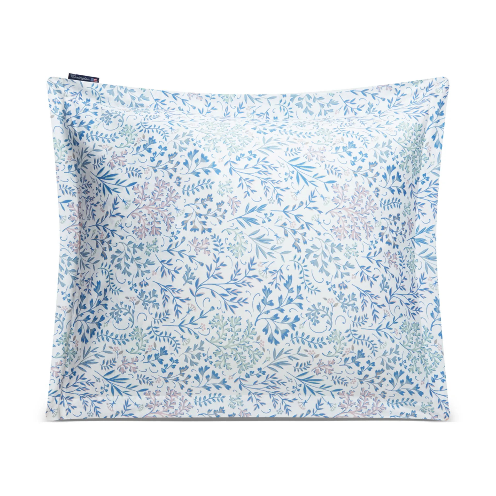 Flower Printed Cotton Sateen pillowcase 50x60 cm, Blue Lexington