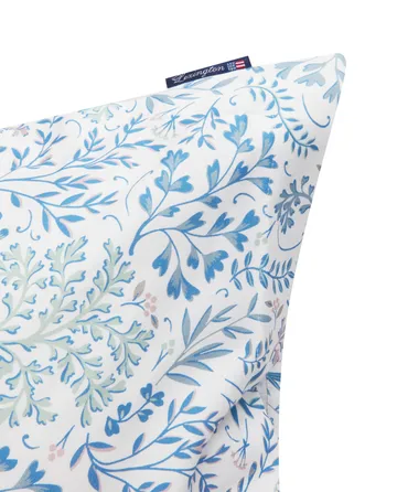 Flower Printed Cotton Sateen pillowcase 50x60 cm - Blue - Lexington