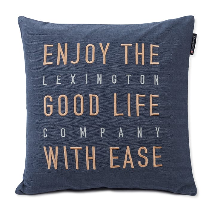 Good Life Herringbone Flannel pillowcase 50x50 cm - Steel Blue - Lexington