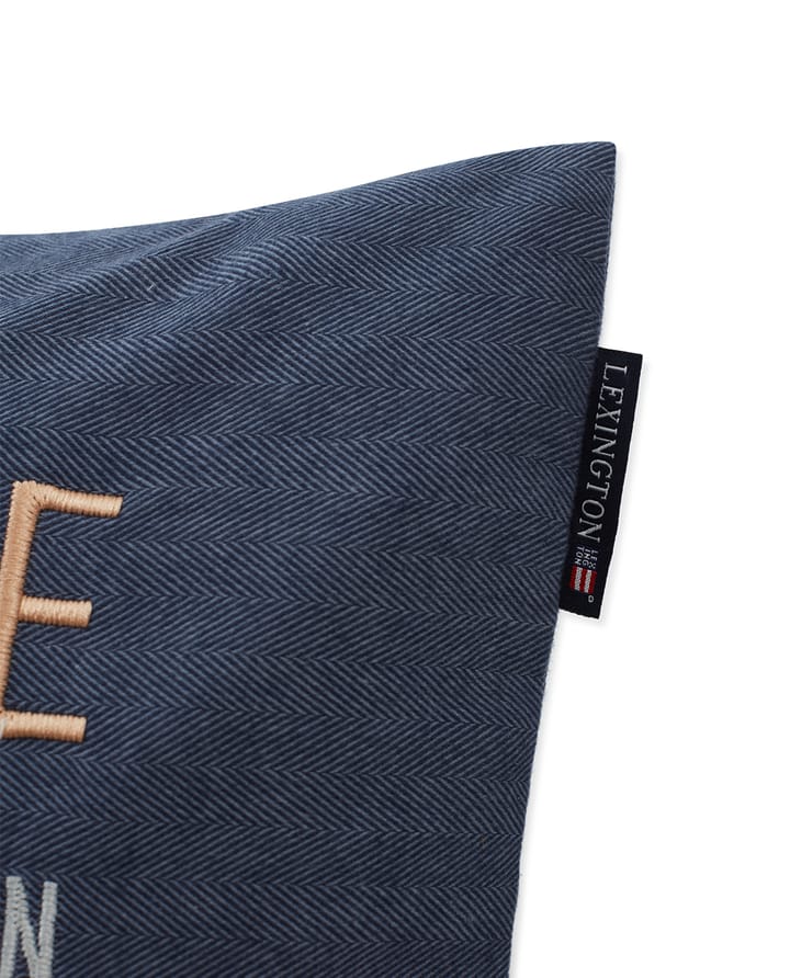 Good Life Herringbone Flannel pillowcase 50x50 cm - Steel Blue - Lexington