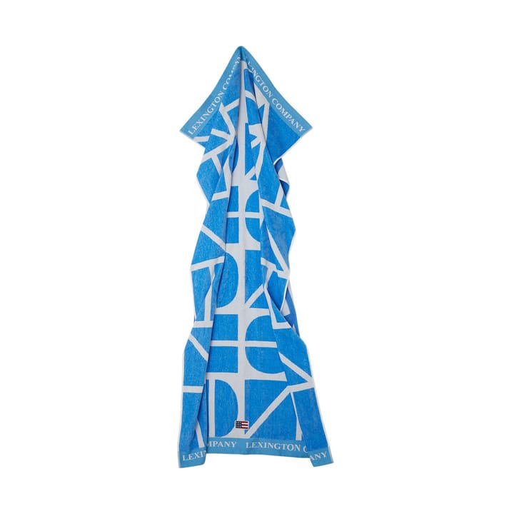 Graphic Cotton Velour bath towel 100x180 cm, Blue Lexington