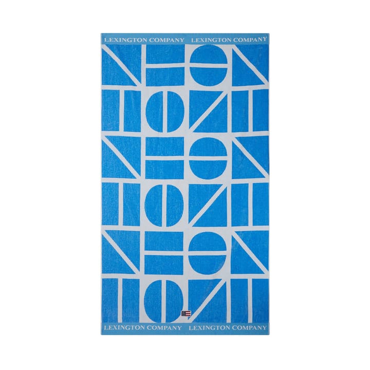 Graphic Cotton Velour bath towel 100x180 cm, Blue Lexington