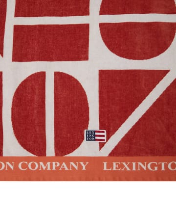 Graphic Cotton Velour bath towel 100x180 cm - Coconut - Lexington