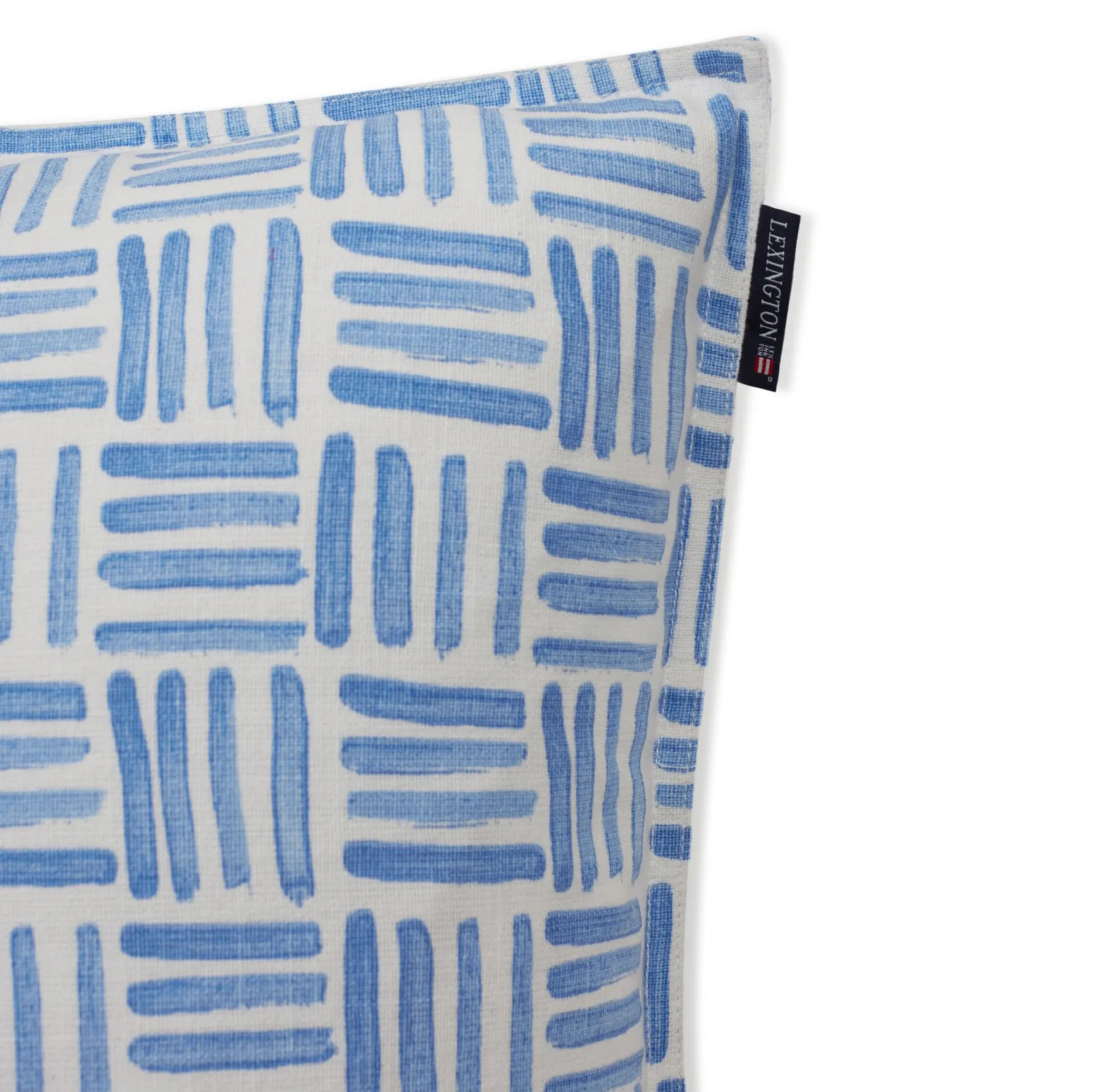 Graphic Printed Cotton Canvase pillowcase 50x50 cm, Blue-White Lexington
