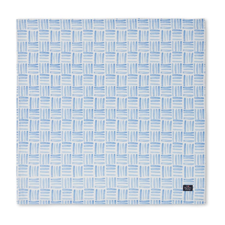 Graphic Printed Cotton napkin 50x50 cm - Blue-White - Lexington