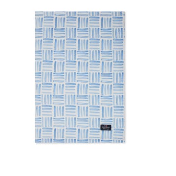 Graphic Printed Cotton napkin 50x50 cm - Blue-White - Lexington