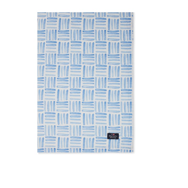 Graphic Printed Cotton napkin 50x50 cm - Blue-White - Lexington