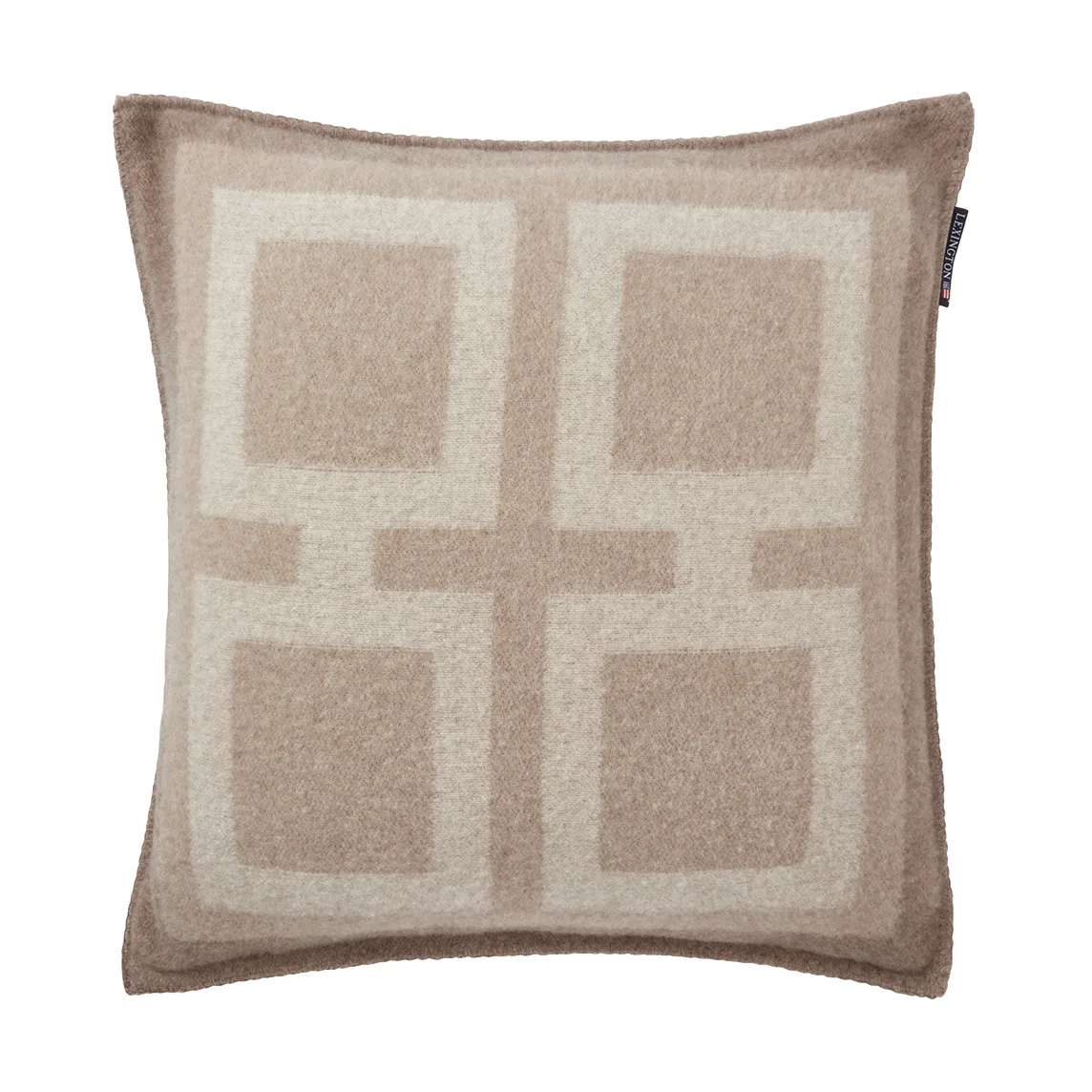 Graphic Recycled Wool cushion cover 50x50 cm, Light beige Lexington