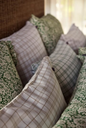 Green Floral Printed Cotton Sateen bed set - 50x60 cm, 220x220 cm - Lexington