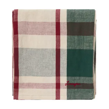 Green-red checked linen/cotton tablecloth - 150x250 cm - Lexington