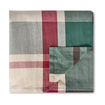 Green-red checked linen/cotton tablecloth - 150x250 cm - Lexington