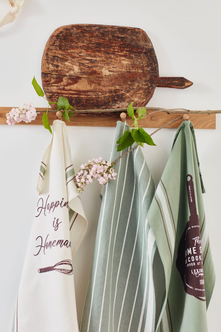 Hapiness Organic Cotton kitchen towel 50x70 cm, White-green Lexington