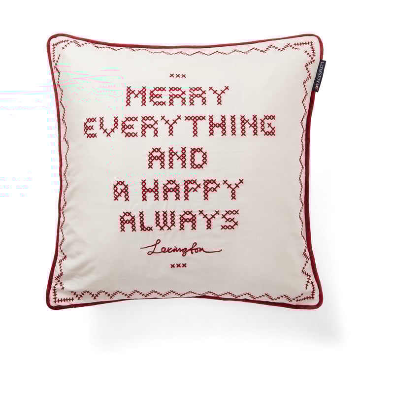 Lexington Happy always cushion cover 50x50 cm White-Red